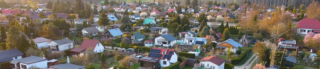 Widok z lotu ptaka na ROD Borówka w Nekli